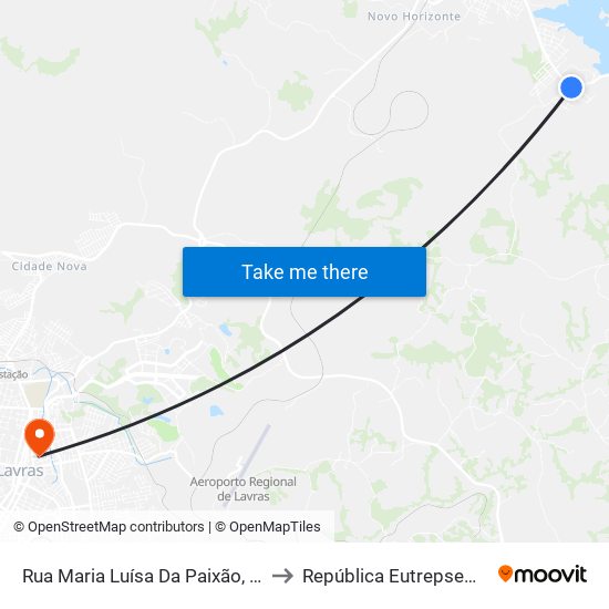 Rua Maria Luísa Da Paixão, 32 to República Eutrepsemia map