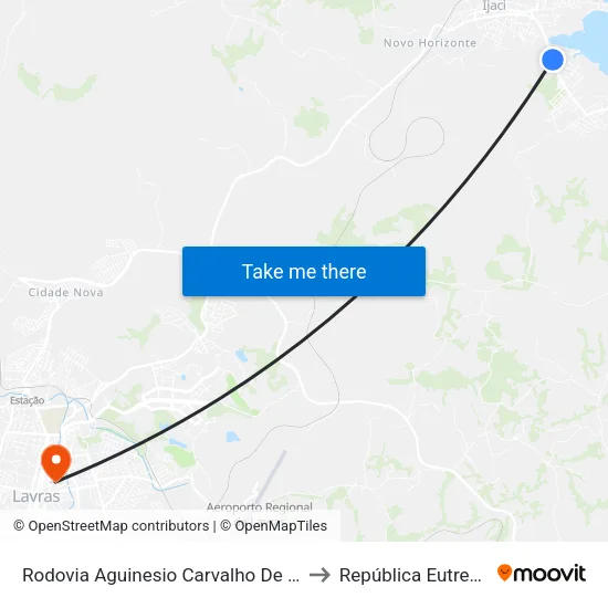 Rodovia Aguinesio Carvalho De Souza, 800 to República Eutrepsemia map