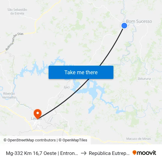 Mg-332 Km 16,7 Oeste | Entronc. Mg335 to República Eutrepsemia map