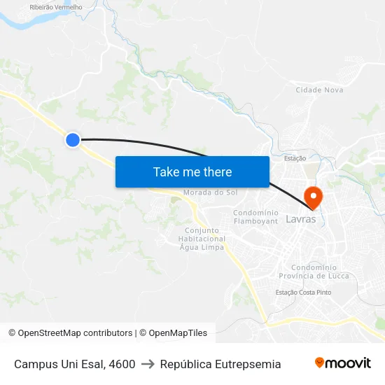 Campus Uni Esal, 4600 to República Eutrepsemia map