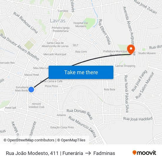 Rua João Modesto, 411 | Funerária to Fadminas map