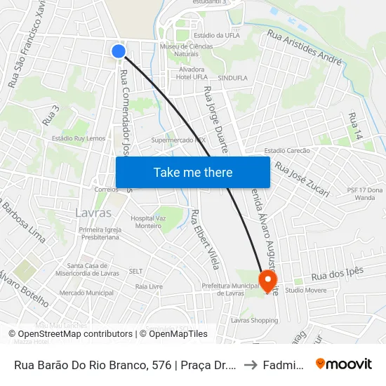 Rua Barão Do Rio Branco, 576 | Praça Dr. Jorge to Fadminas map