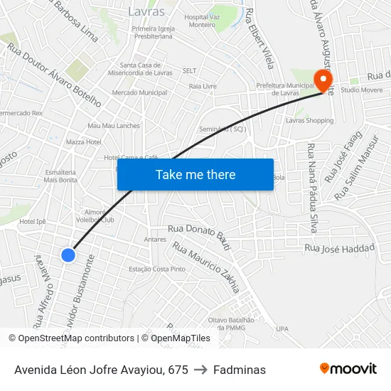 Avenida Léon Jofre Avayiou, 675 to Fadminas map