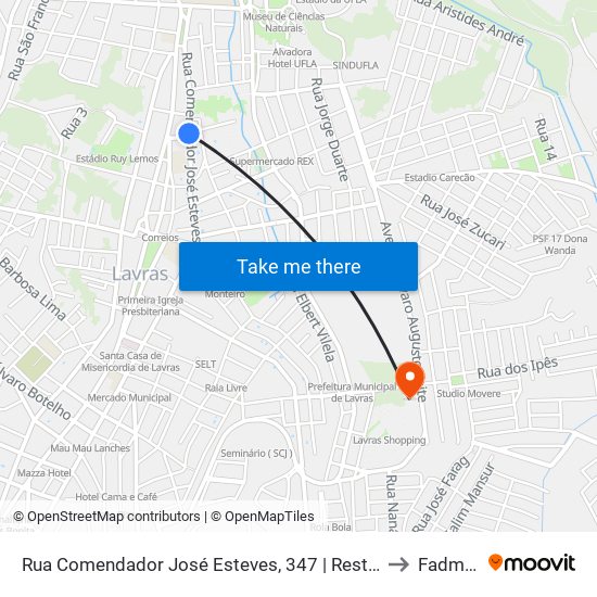 Rua Comendador José Esteves, 347 | Restaurante Manah to Fadminas map