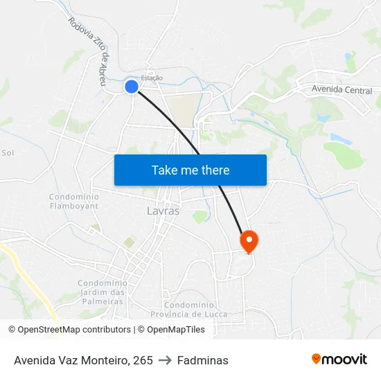 Avenida Vaz Monteiro, 265 to Fadminas map