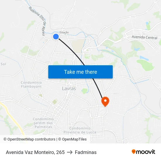 Avenida Vaz Monteiro, 265 to Fadminas map