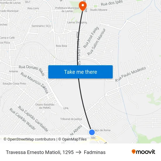 Travessa Ernesto Matioli, 1295 to Fadminas map