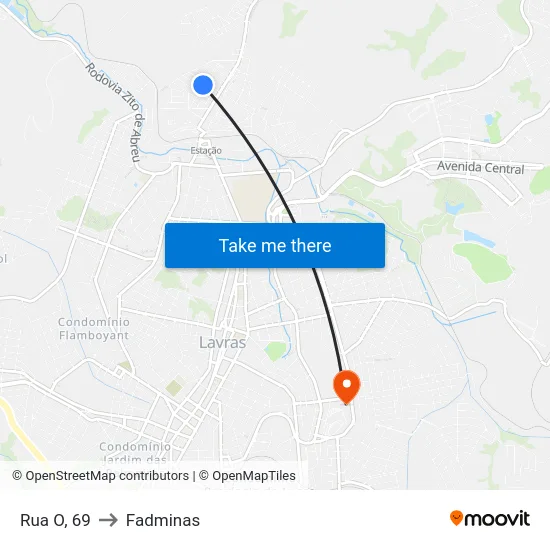 Rua O, 69 to Fadminas map
