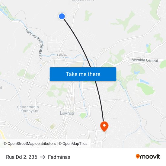 Rua Dd 2, 236 to Fadminas map