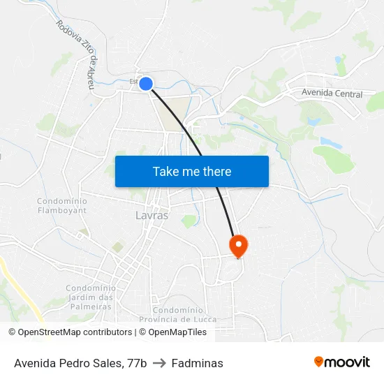 Avenida Pedro Sales, 77b to Fadminas map