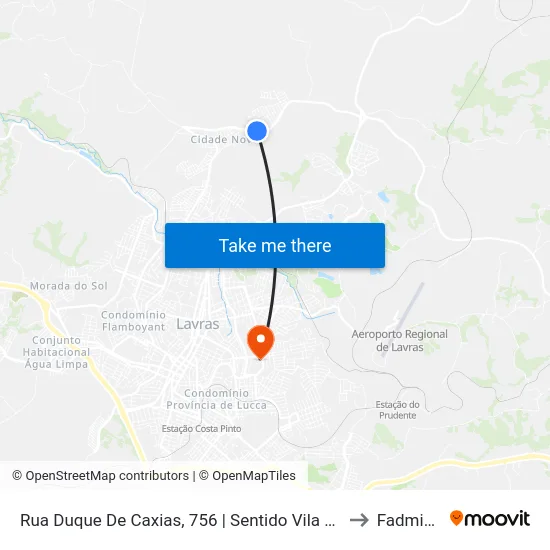 Rua Duque De Caxias, 756 | Sentido Vila Mariana to Fadminas map