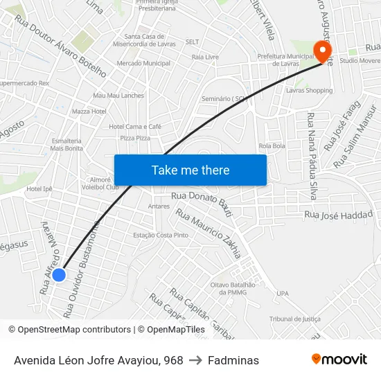 Avenida Léon Jofre Avayiou, 968 to Fadminas map