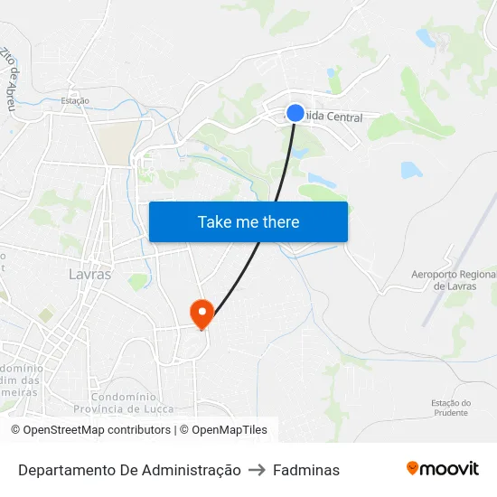 Departamento De Administração to Fadminas map