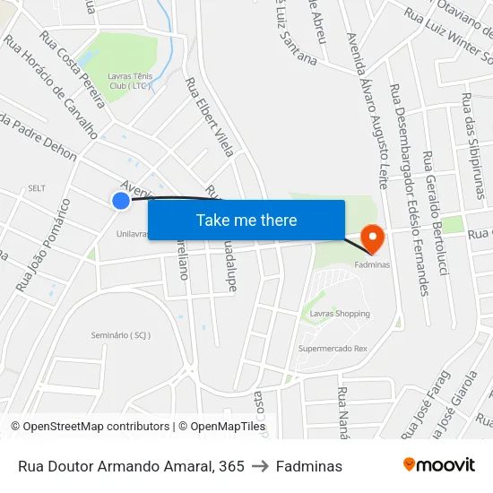 Rua Doutor Armando Amaral, 365 to Fadminas map