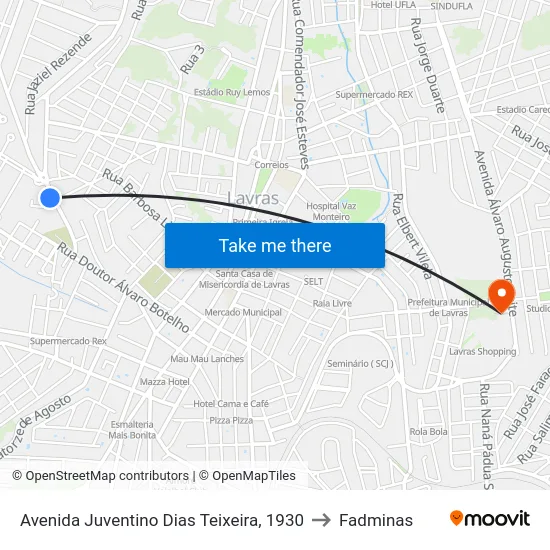 Avenida Juventino Dias Teixeira, 1930 to Fadminas map