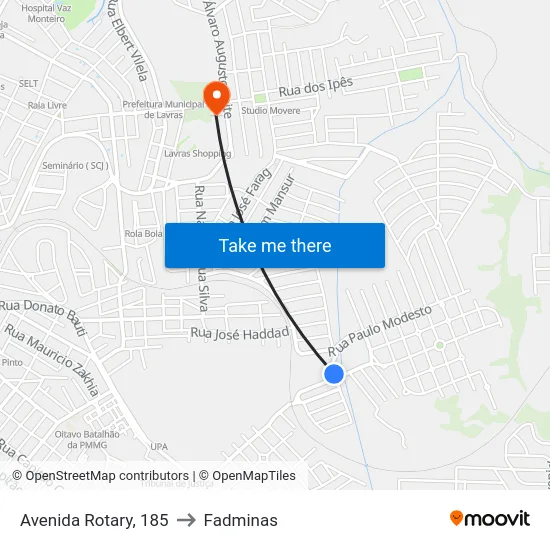 Avenida Rotary, 185 to Fadminas map