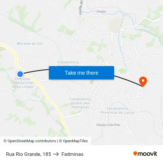 Rua Rio Grande, 185 to Fadminas map