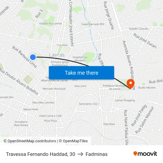 Travessa Fernando Haddad, 30 to Fadminas map