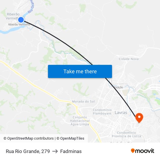 Rua Rio Grande, 279 to Fadminas map