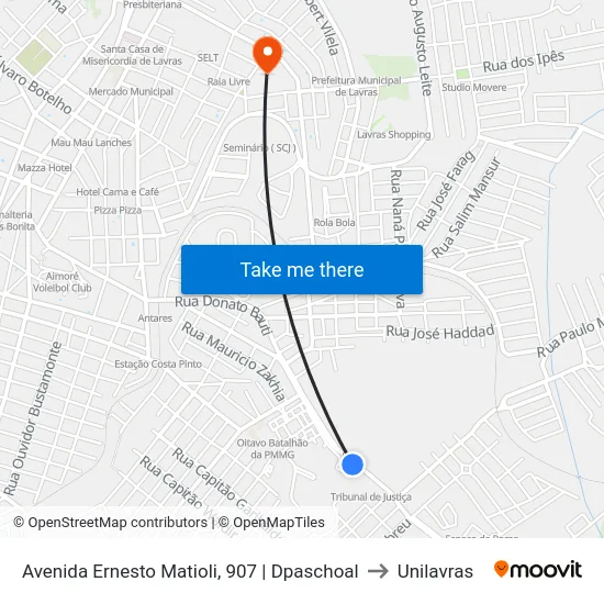 Avenida Ernesto Matioli, 907 | Dpaschoal to Unilavras map