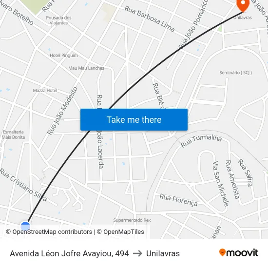 Avenida Léon Jofre Avayiou, 494 to Unilavras map