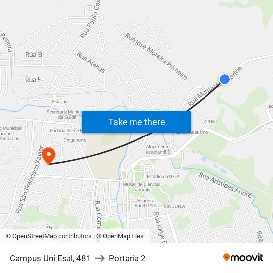 Campus Uni Esal, 481 to Portaria 2 map