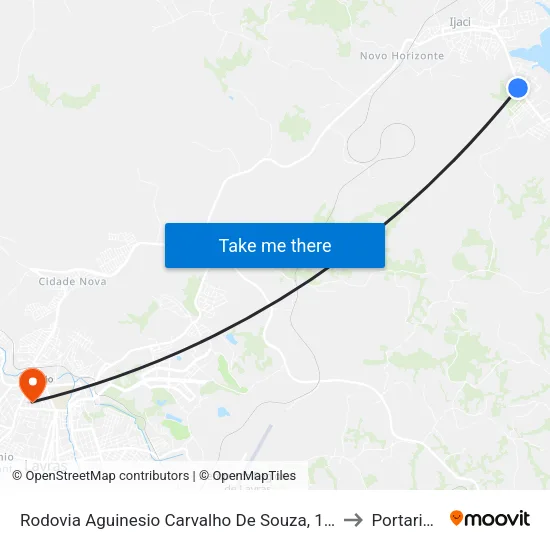 Rodovia Aguinesio Carvalho De Souza, 1096 to Portaria 2 map