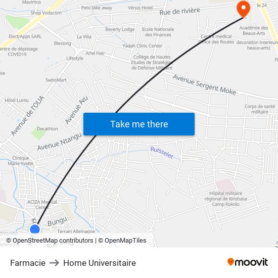 Farmacie to Home Universitaire map