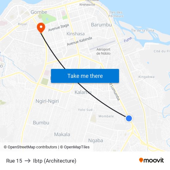 Rue 15 to Ibtp (Architecture) map