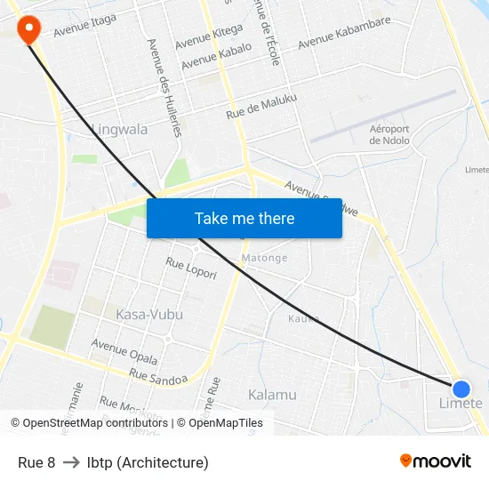 Rue 8 to Ibtp (Architecture) map