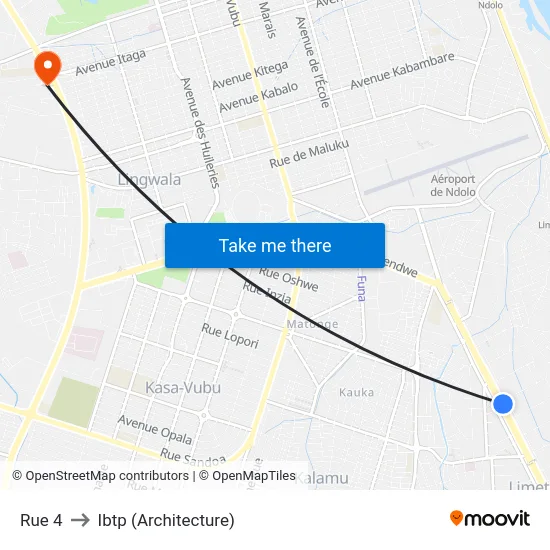 Rue 4 to Ibtp (Architecture) map