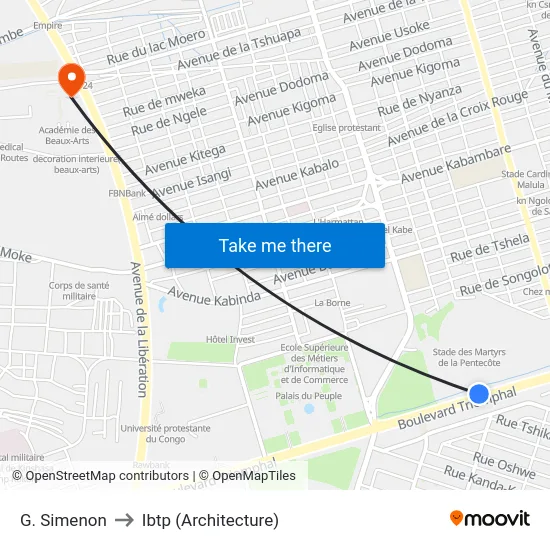 G. Simenon to Ibtp (Architecture) map