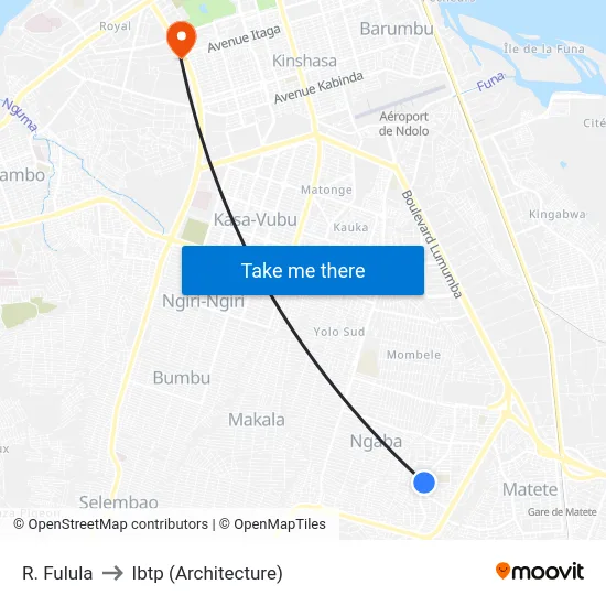 R. Fulula to Ibtp (Architecture) map