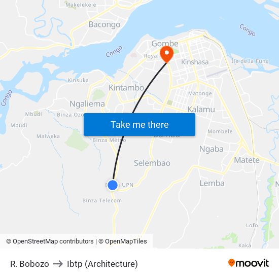 R. Bobozo to Ibtp (Architecture) map