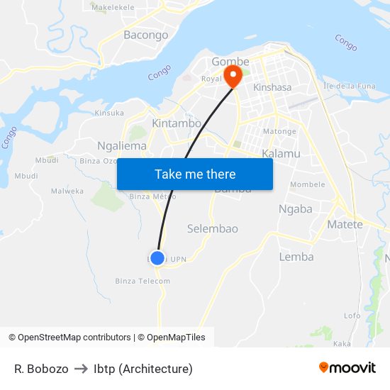R. Bobozo to Ibtp (Architecture) map