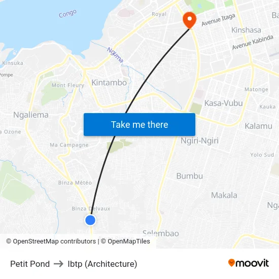 Petit Pond to Ibtp (Architecture) map
