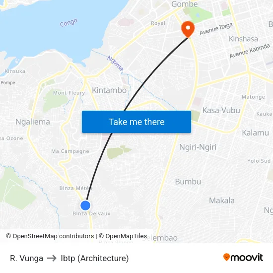 R. Vunga to Ibtp (Architecture) map