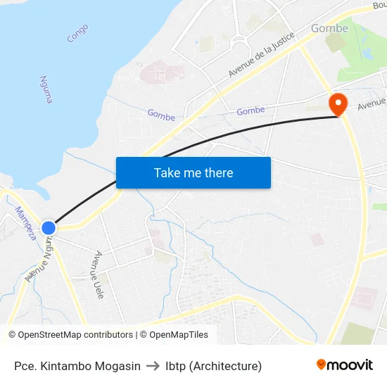 Pce. Kintambo Mogasin to Ibtp (Architecture) map