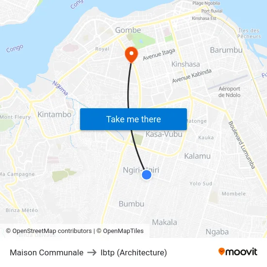Maison Communale to Ibtp (Architecture) map