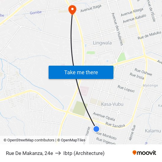 Rue De Makanza, 24e to Ibtp (Architecture) map