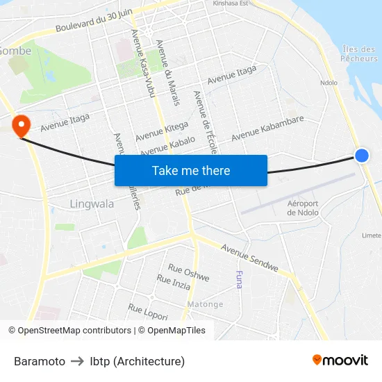Baramoto to Ibtp (Architecture) map