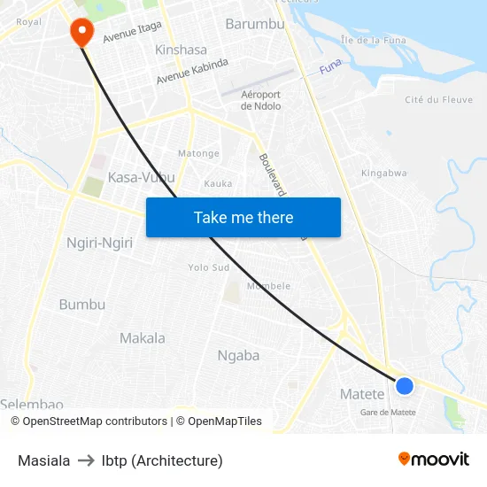 Masiala to Ibtp (Architecture) map