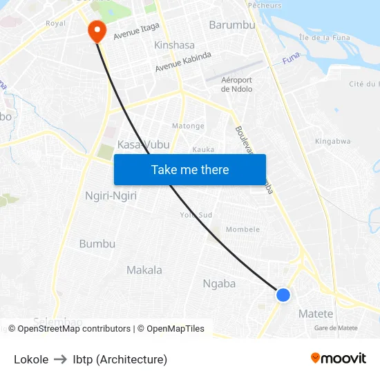 Lokole to Ibtp (Architecture) map
