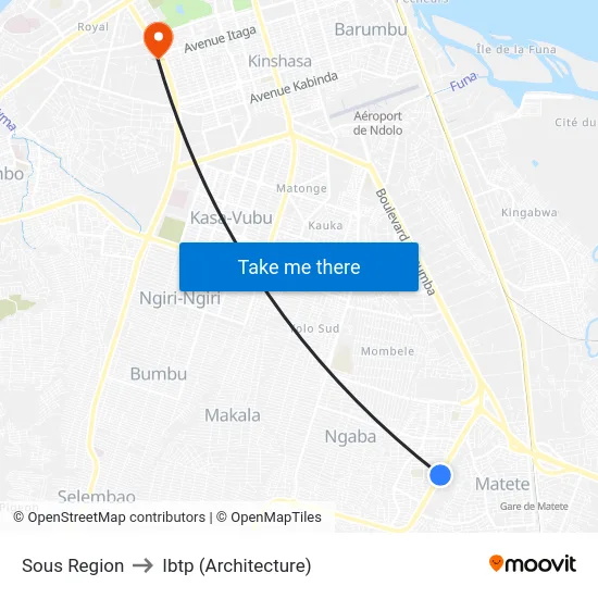 Sous Region to Ibtp (Architecture) map