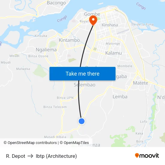 R. Depot to Ibtp (Architecture) map