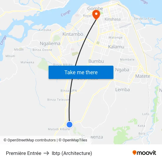 Première Entrée to Ibtp (Architecture) map