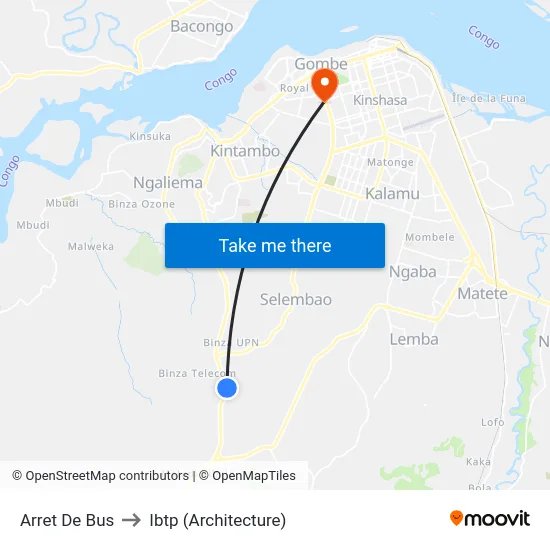 Arret De Bus to Ibtp (Architecture) map