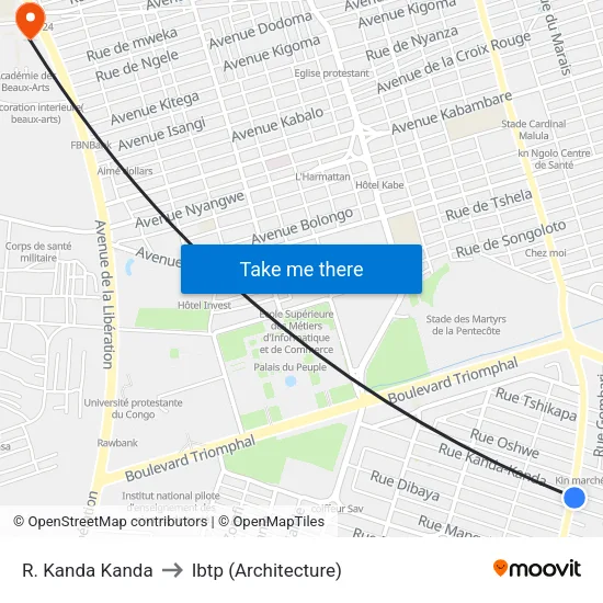 R. Kanda Kanda to Ibtp (Architecture) map