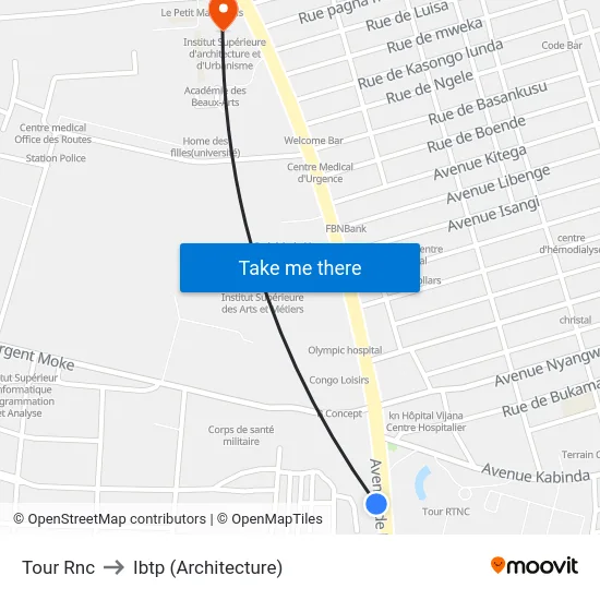 Tour Rnc to Ibtp (Architecture) map
