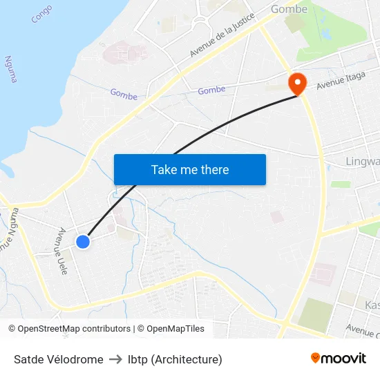 Satde Vélodrome to Ibtp (Architecture) map